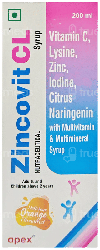 Zincovit Cl Orange Flavoured Syrup 200ml